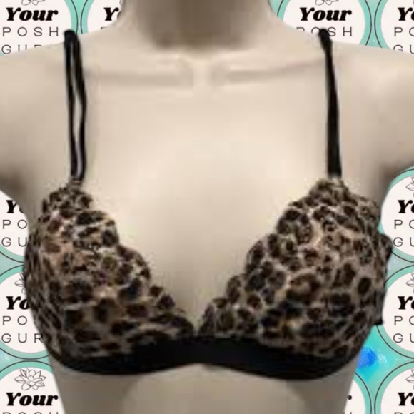 🐆 VS PINK 🐆 LEOPARD TRIANGLE DELICATE LACE BRA 🧡🍂🆓️FREEw/$38 BUNDLE❣ - Picture 1 of 1